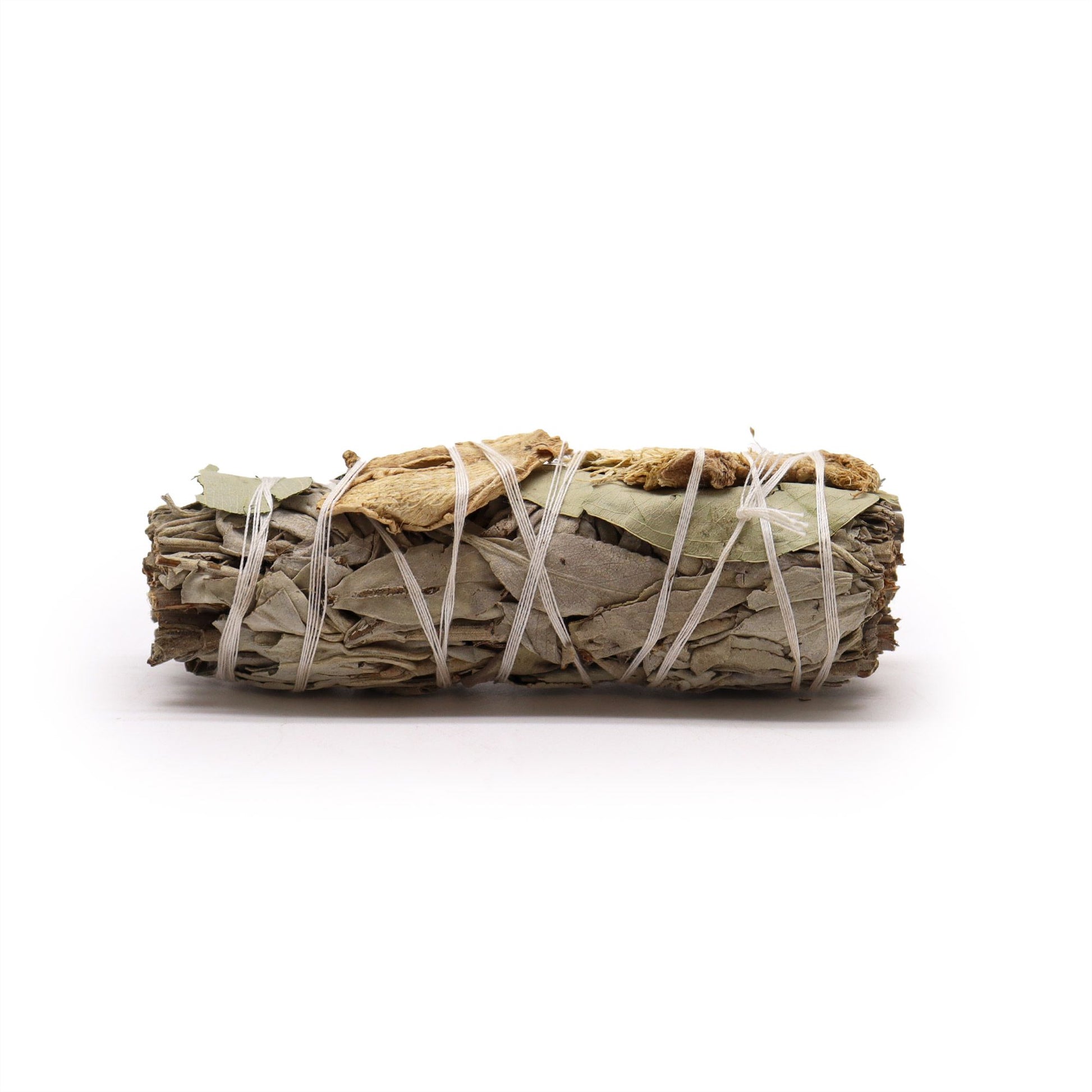 Atado de Hierba - Salvia Blanca, Eucalipto y Jengibre - Atados de Smudge – Envuelto individualmente