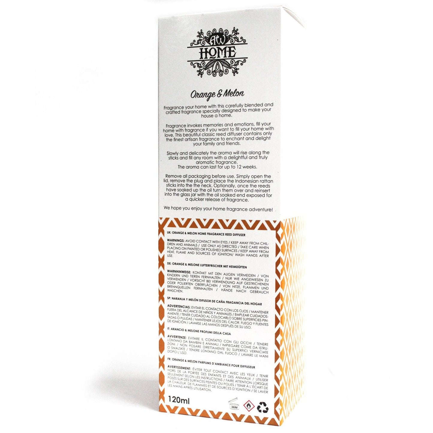Difusor aromático 120ml - aranja y melón - Difusor aromático 120ml