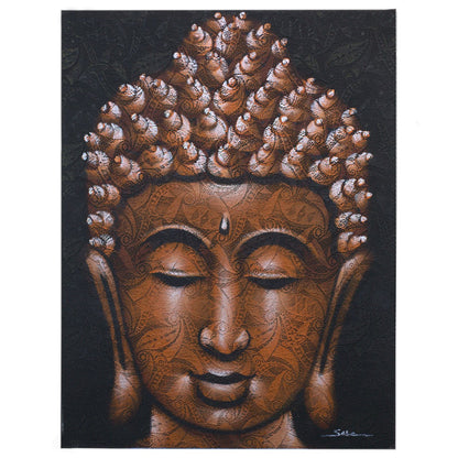 Cuadro de Buda · Detalle de Brocado en Cobre