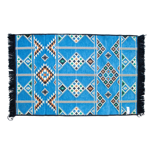 Alfombra Kilim 125x80 cm - Azul cielo - Alfombra Kilim