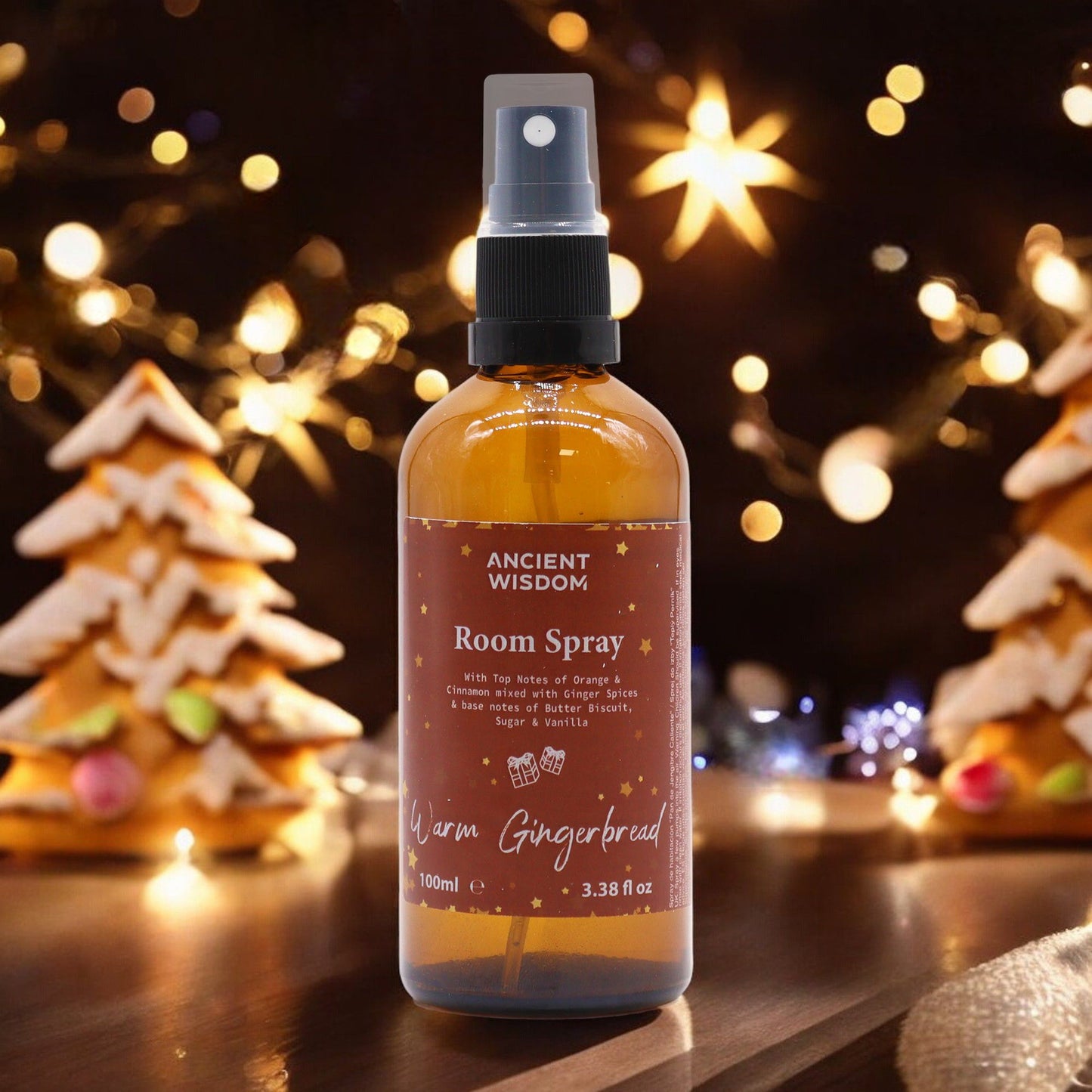 Spray de Fragancia para el hogar y almohadas 100 ml- Casa de jengibre - Sprays de Fragancias Navideñas para el Hogar