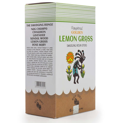 Palitos de resina para sahumar de hierba limón dorada - 30 g