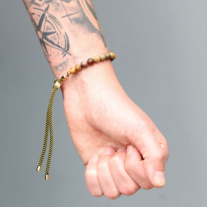 Pulsera de hilo negro con Ojo de Tigre