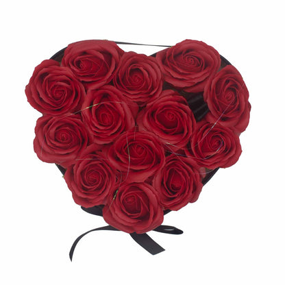 Caja de Regalo - Rosas de Jabón · 13 ud Rojo Corazón