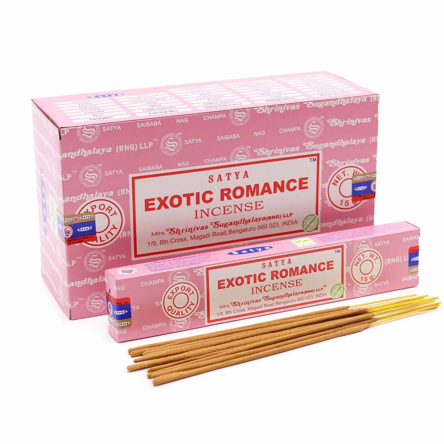 Varillas de Incienso Satya 15g - Romance Exótico