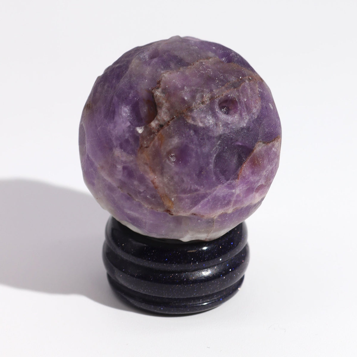 1x Planeta Amatista con Soporte Solar (JUPITER) - 40mm - Planetas de piedras preciosas con apoyo solar