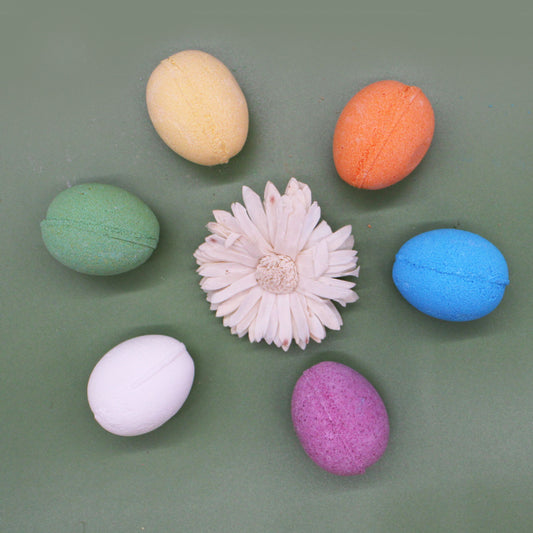 Coconut Egg Bomb in an Egg Carton