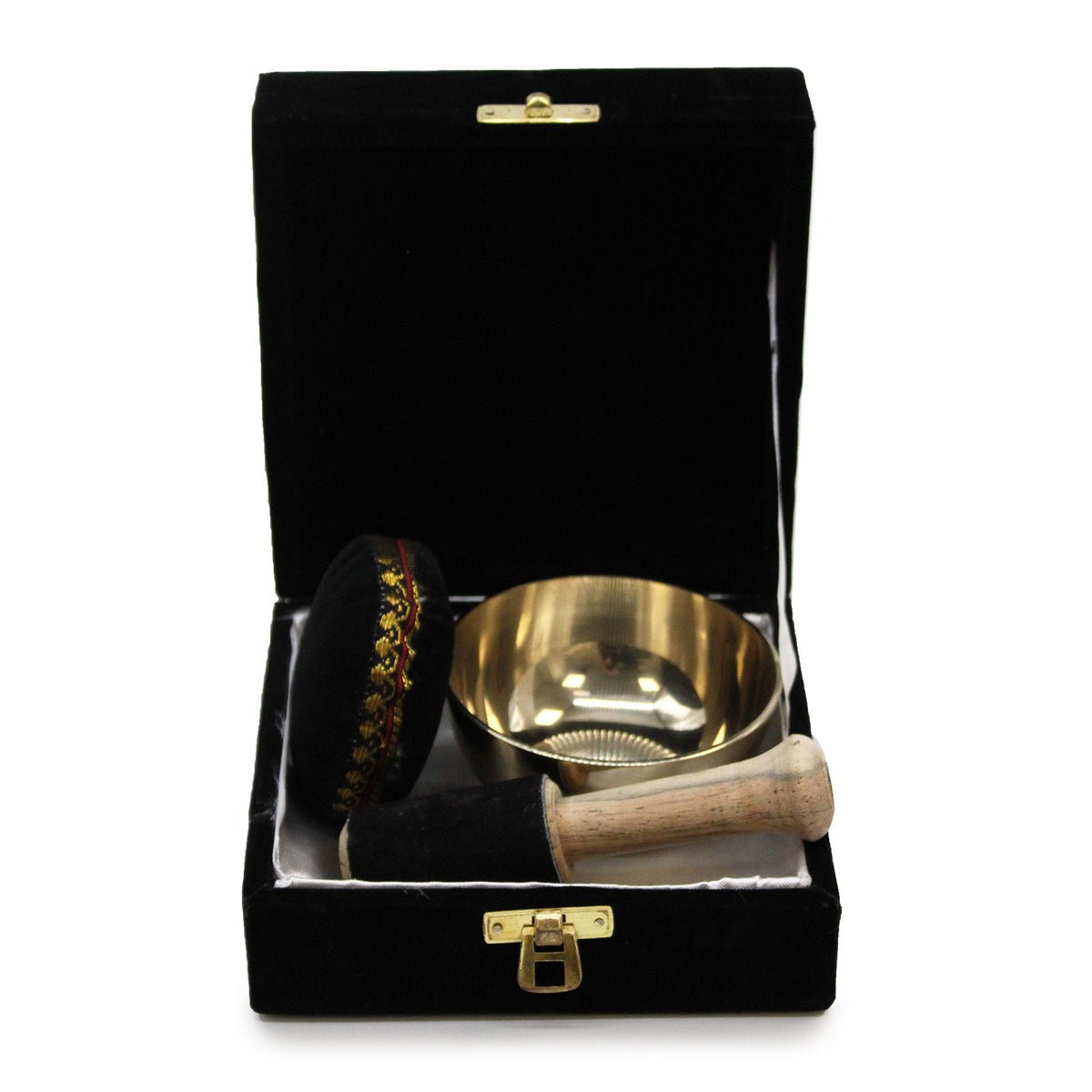 Set de Regalo cuenco de latón- 9cm - Artículos Tibetanos, cuenco tibetano
