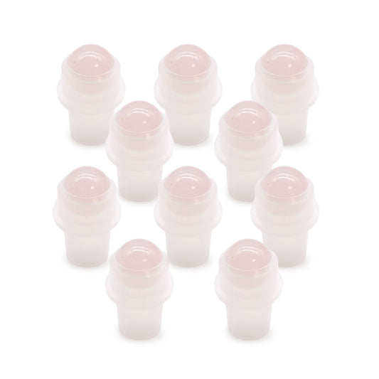 Punta de rodillo de piedras preciosas para botella de 5 ml - Cuarzo rosa