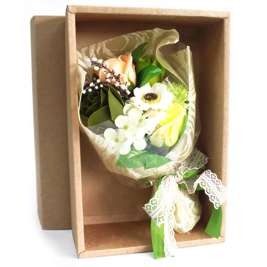 Bouquet de Flores de Jabón en Caja Regalo · Verde