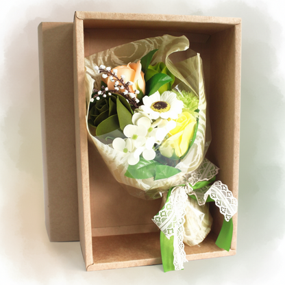 Bouquet de Flores de Jabón en Caja Regalo · Verde