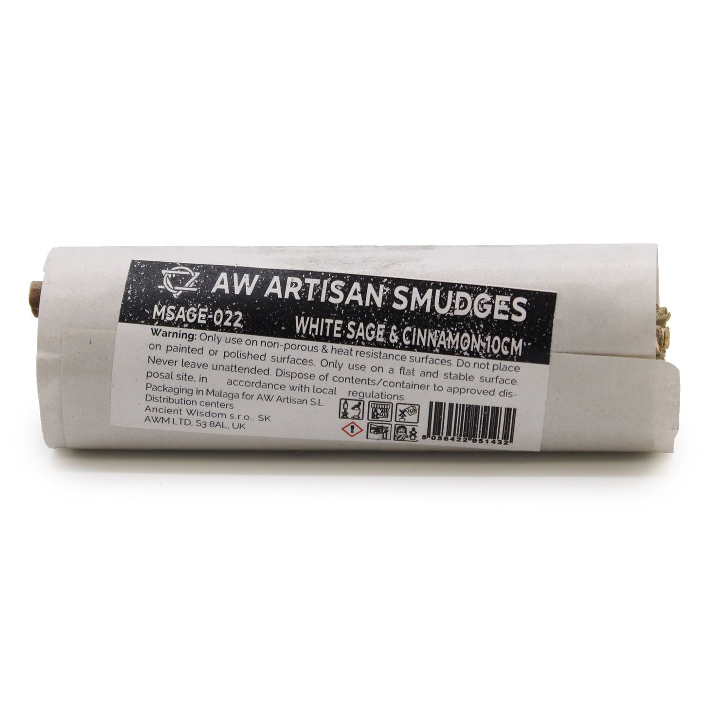 Atado de Hierba - Salvia Blanca y Canela 10cm - Atados de Smudge – Envuelto individualmente