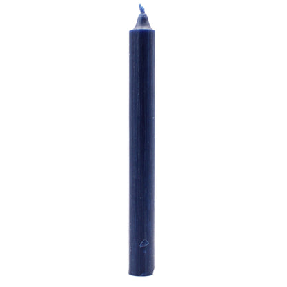 Velas a granel color sólido – azul marino rústico - Paquete de 10