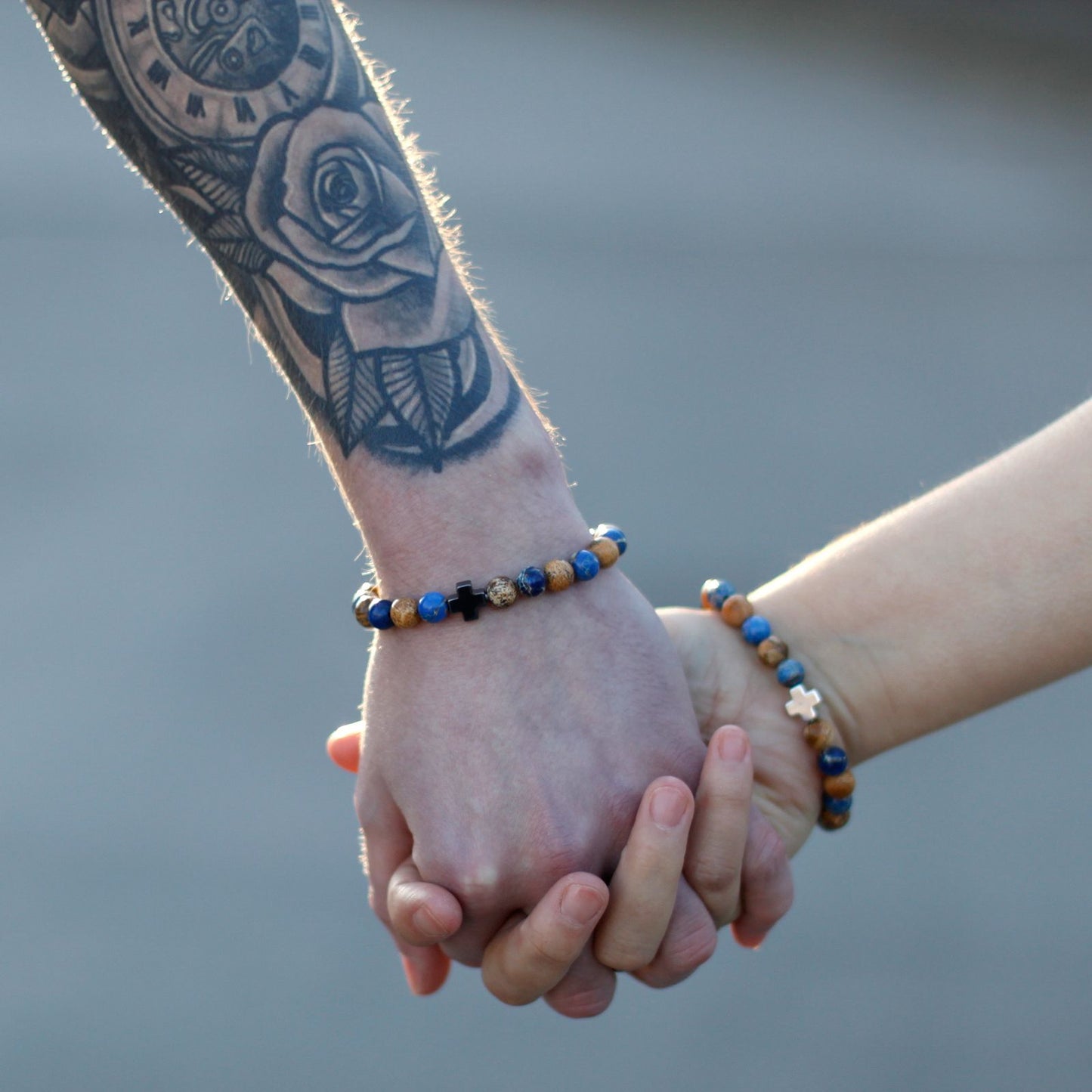 2 Pulseras con Piedras Preciosas - Arco Iris