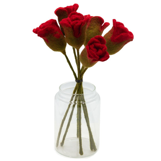 Felt flowers - Red roses