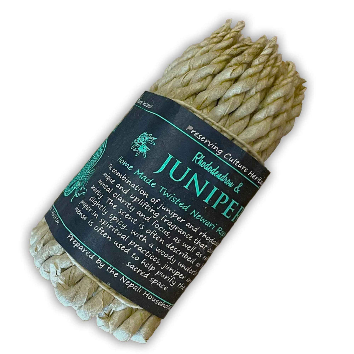 Incienso de Cuerda Hierbas Puras - Rododendro y Enebro - Cuerdas de incienso Pure Herbs