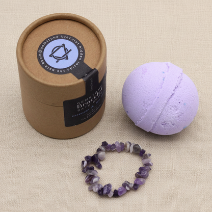 Amethyst Gemstone Bracelet Bath Bomb