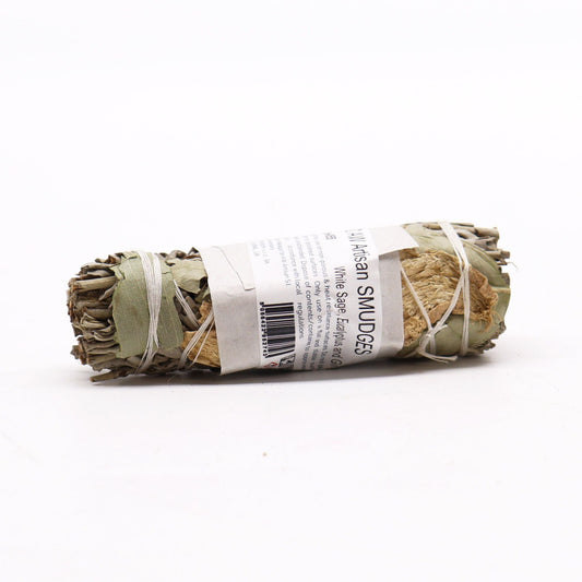 Atado de Hierba - Salvia Blanca, Eucalipto y Jengibre - Atados de Smudge – Envuelto individualmente
