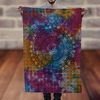 Arte mural de algodón - elefante mandala