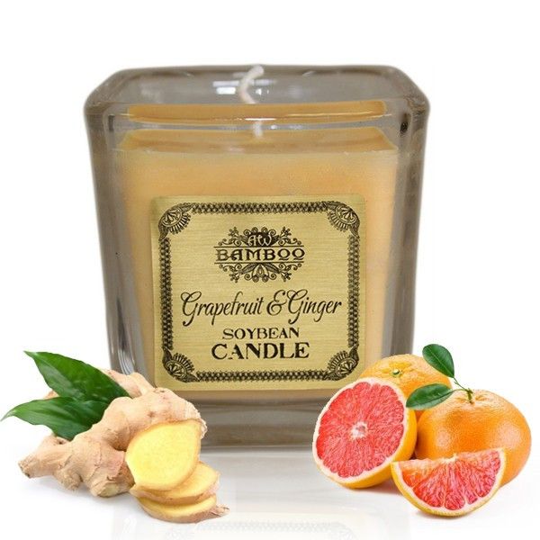 Vela de Cera de Soja - Pomelo y jengibre - Velas de Cera de Soja, cera de soja