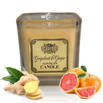 Vela de Cera de Soja - Pomelo y jengibre - Velas de Cera de Soja, cera de soja