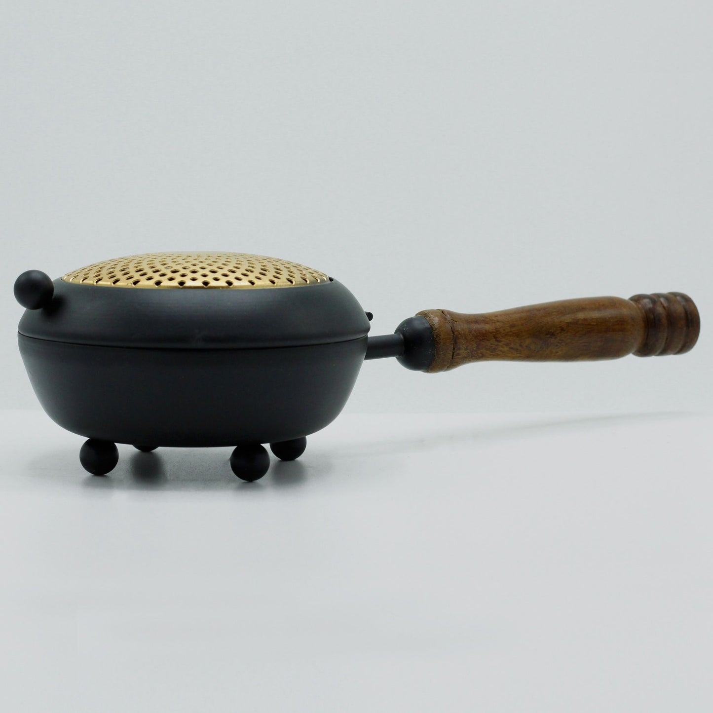 Gran incensario de hierro - detalle dorado - Quemadores de incienso de latón tradicionales, Artisan Product
