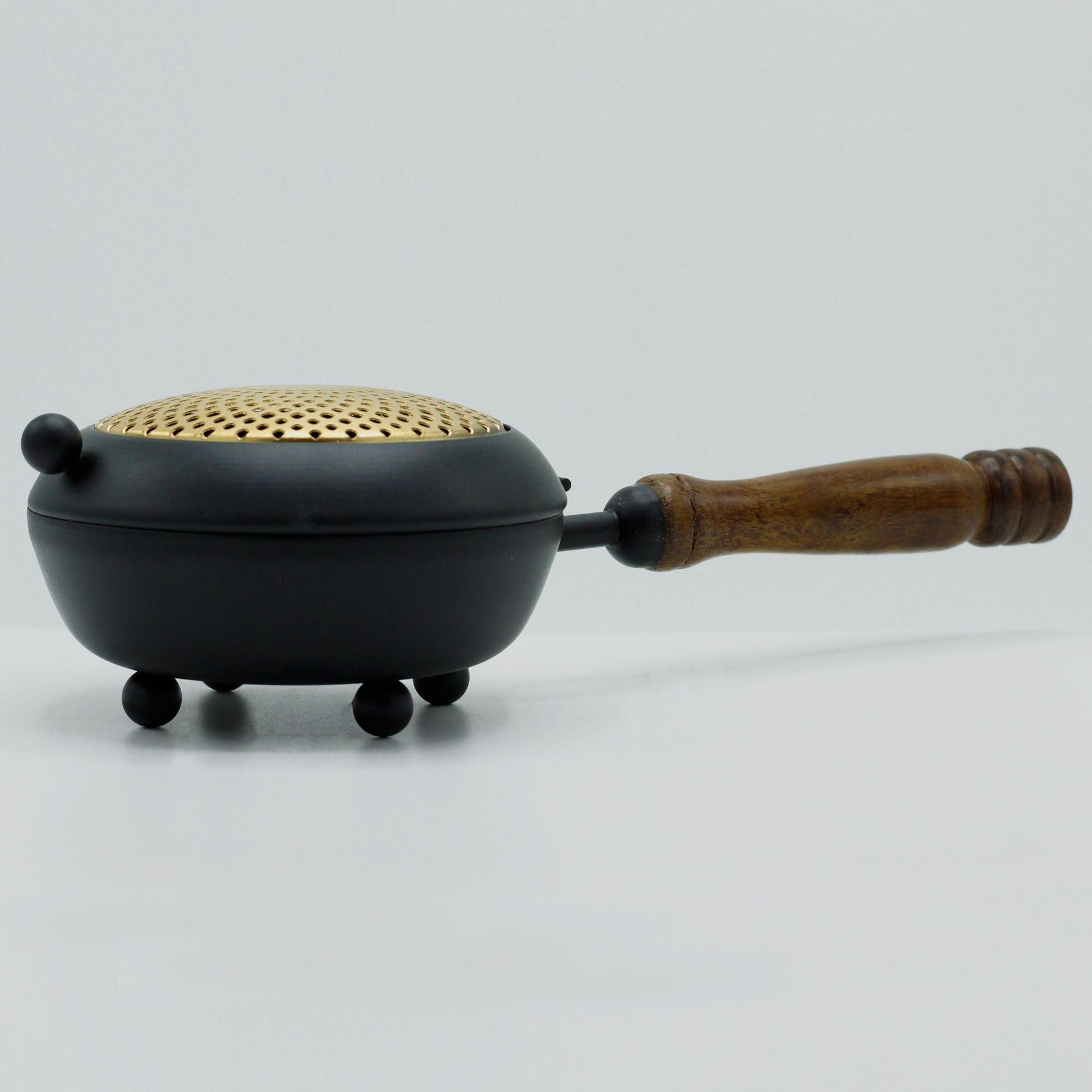 Gran incensario de hierro - detalle dorado - Quemadores de incienso de latón tradicionales, Artisan Product