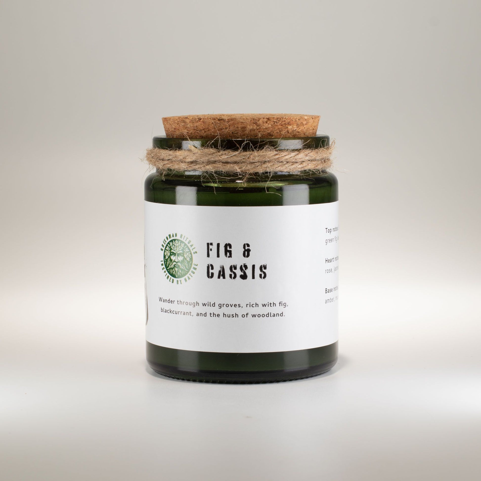 Vela de soja Greenman Woodwick - Higo triturado y grosella negra - Velas de soja Woodwick de Greenman Rituals, Eco Friendly