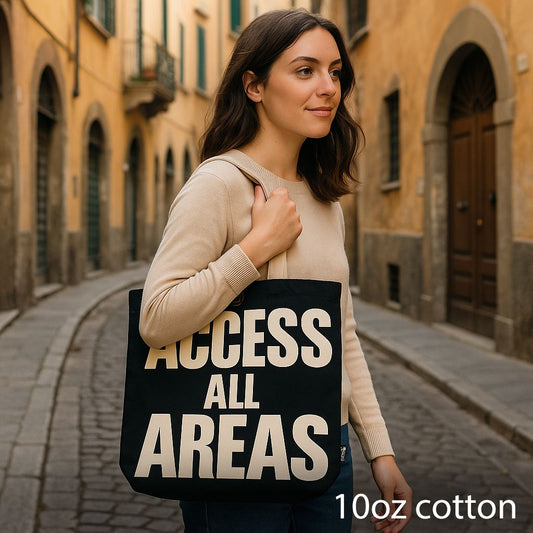 Bolso Básico Icónico - ACCESO A TODAS LAS ÁREAS  -Negro natural 10 oz (36 x 43 x 10 cm)