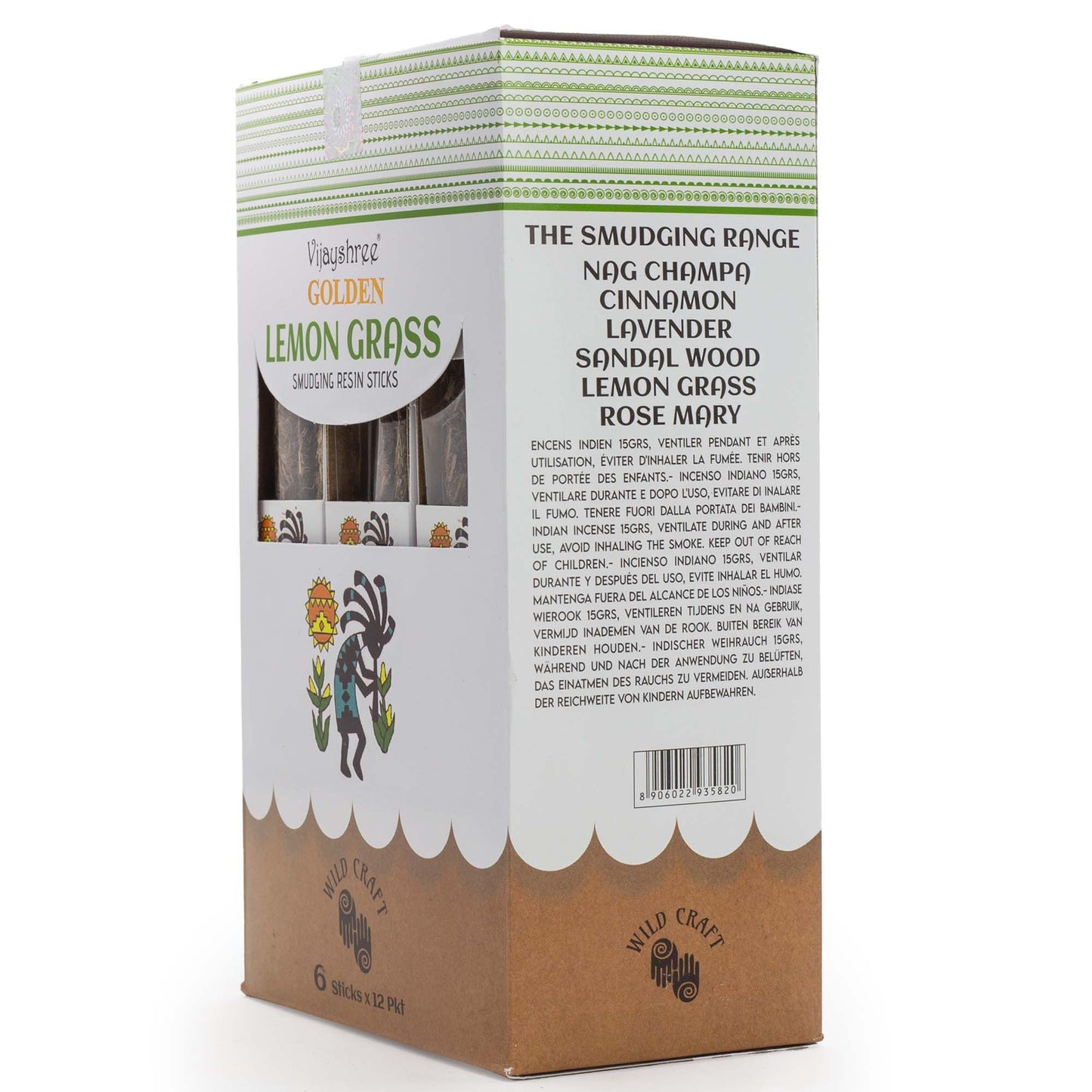 Palitos de resina para sahumar de hierba limón dorada - 30 g
