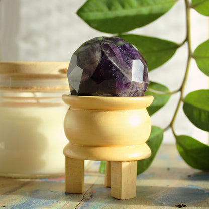 Bola Curativa de Piedras Preciosas y soporte - Cuarzo rosa - Bolas curativas de piedras preciosas