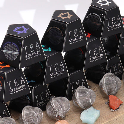 Colador de té de piedras preciosas de cristal crudo - Mookaite