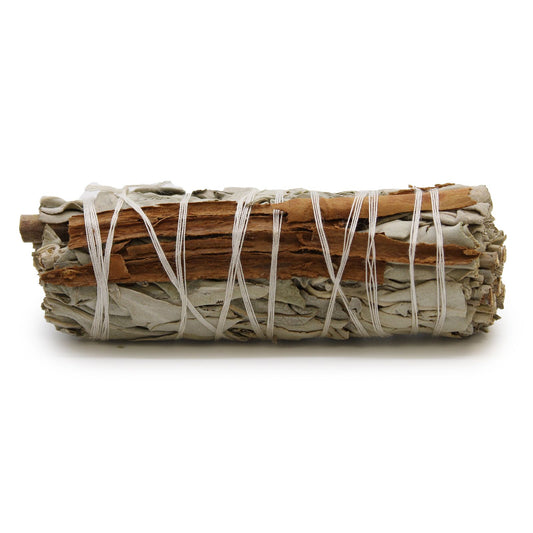 Atado de Hierba - Salvia Blanca y Canela 10cm - Atados de Smudge – Envuelto individualmente