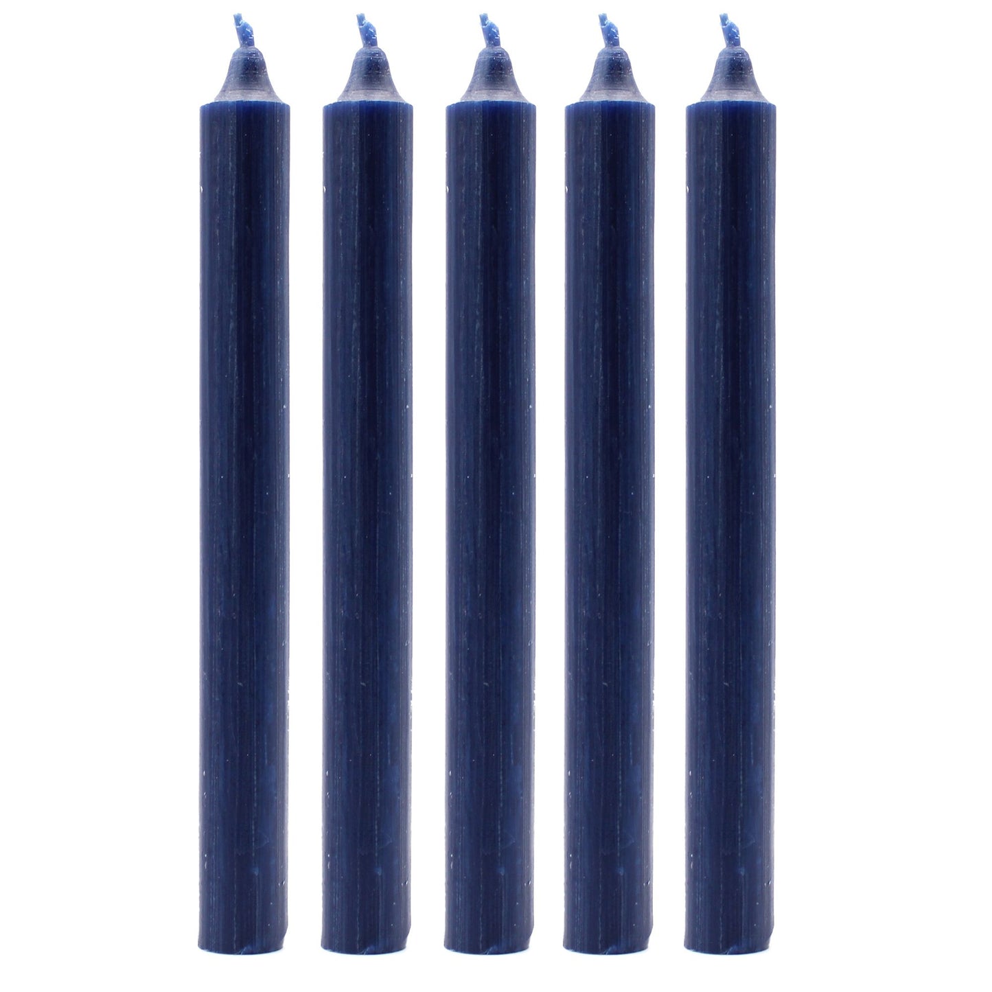 Velas a granel color sólido – azul marino rústico - Paquete de 10