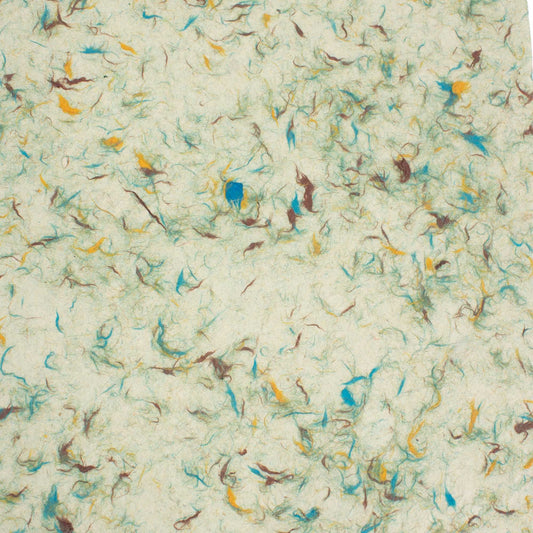 A4 - Papel artesanal de Lokta (paquete de 20 hojas) - Paquete mixto (Verde algodón - Caléndula - Aciano - Floral mixto)