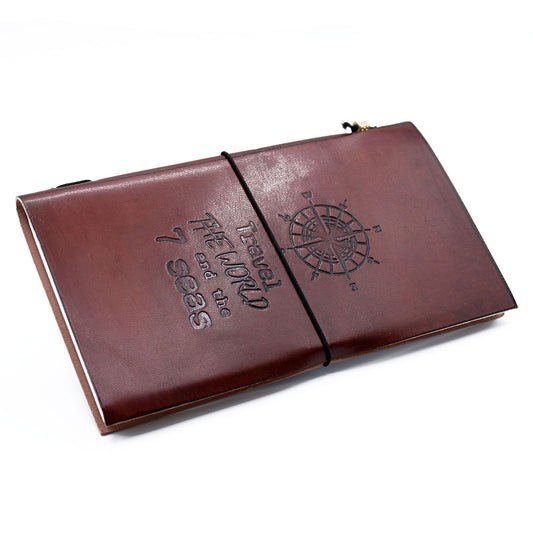 Carnet de Cuir - Travel the World - Marron (80 pages)