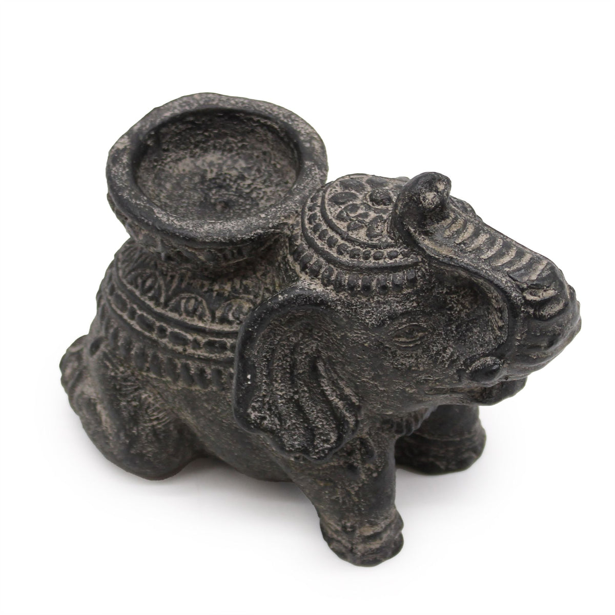 Elefante Incienso y Candelabro (antiguo negro)