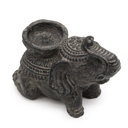 Elefante Incienso y Candelabro (antiguo negro)