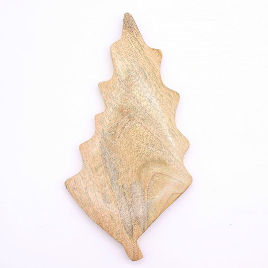 Perdido en el Bosque -  Tazón de madera con hoja esmaltada - 33x17cm