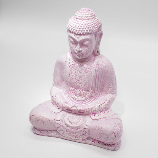 Lámpara Buda para meditación - craquelado de cereza - soporte ovalado - Lámparas resplandecientes de Buda, Artisan Product