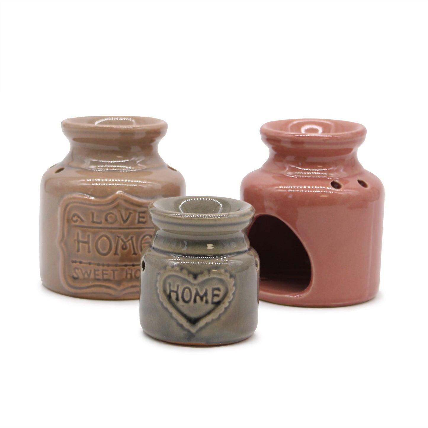 Lrg Quemador de aceite - Gris - Love Home Sweet Home