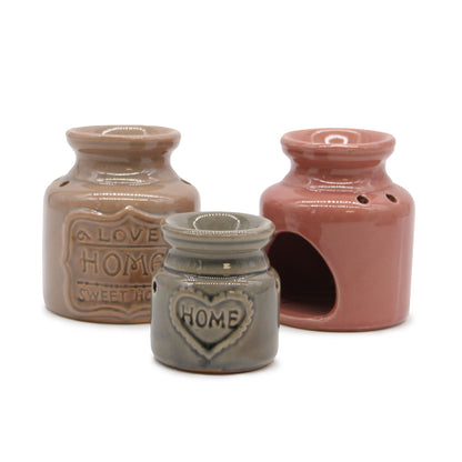 Lrg Quemador de aceite - Gris - Love Home Sweet Home