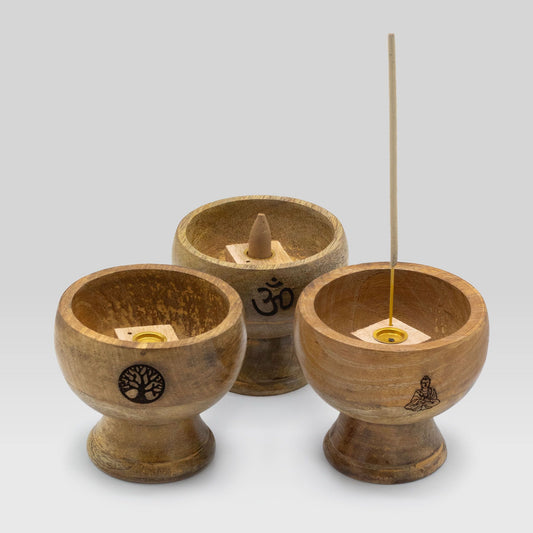 Portaincienso Cuenco Ritual Grande 11x6.cm - Om - Soporte de Incienso