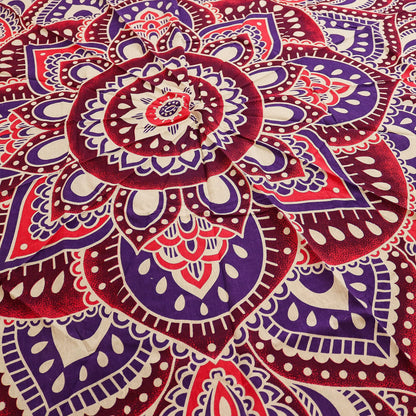 Gran arte Mandala Roundy (180 cm) - Rosa y Morado