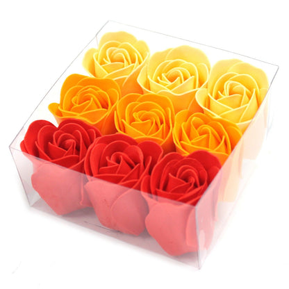 Set 9 Rosas de Jabón Melocotón