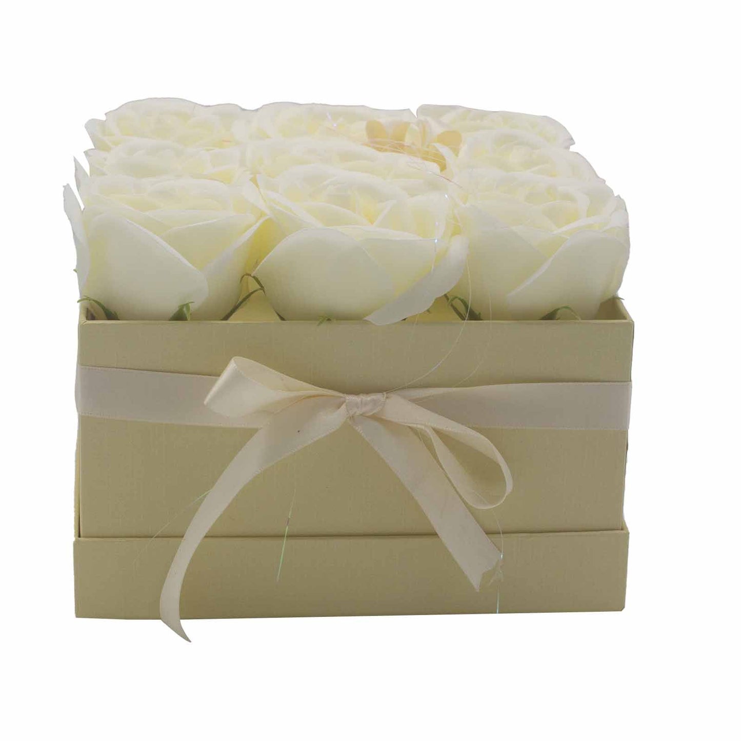 Caja de Regalo - Rosas de Jabón · 9 ud Crema
