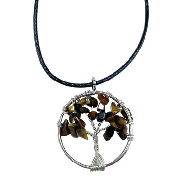Pendentif Arbre de Vie - Œil de tigre