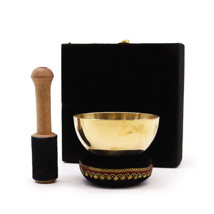 Set de Regalo cuenco de latón- 9cm - Artículos Tibetanos, cuenco tibetano