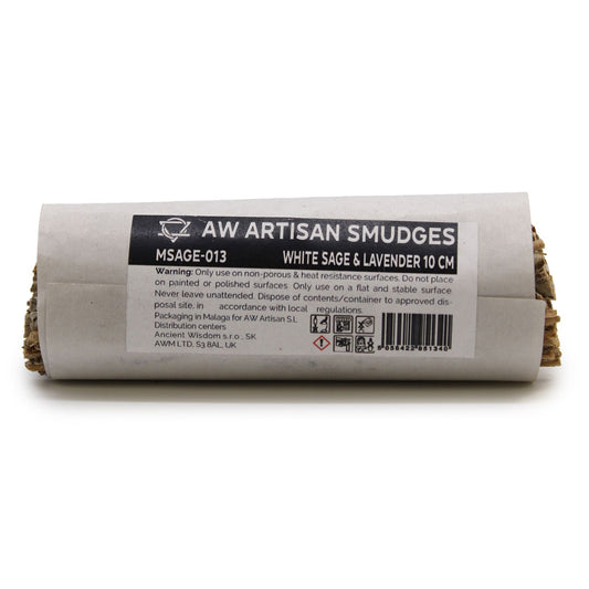 Atado de Hierba - Salvia Blanca y Lavanda 10 cm - Atados de Smudge – Envuelto individualmente