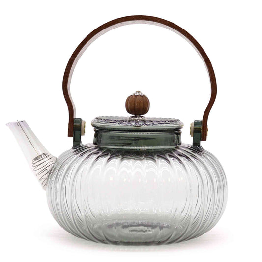 Tetera con Infusor de Vidrio - Carbón Nacarado - 950ml - Tetera de vidrio | El Bazar de Tizar